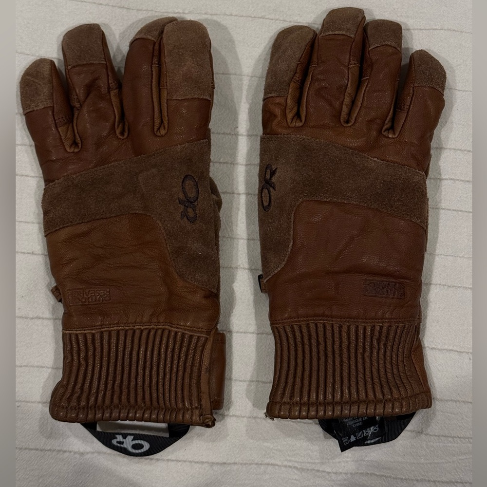 OUTDOOR RESEARCH Brown Leather Insulated Gloves M